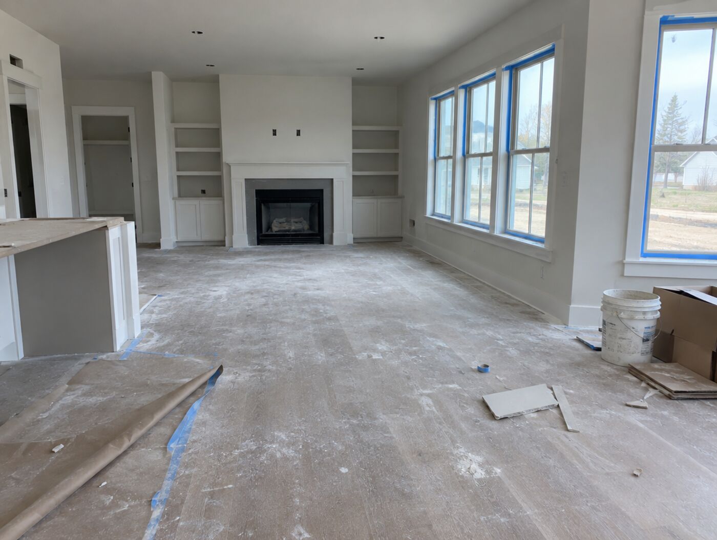 Construction cleaning, before