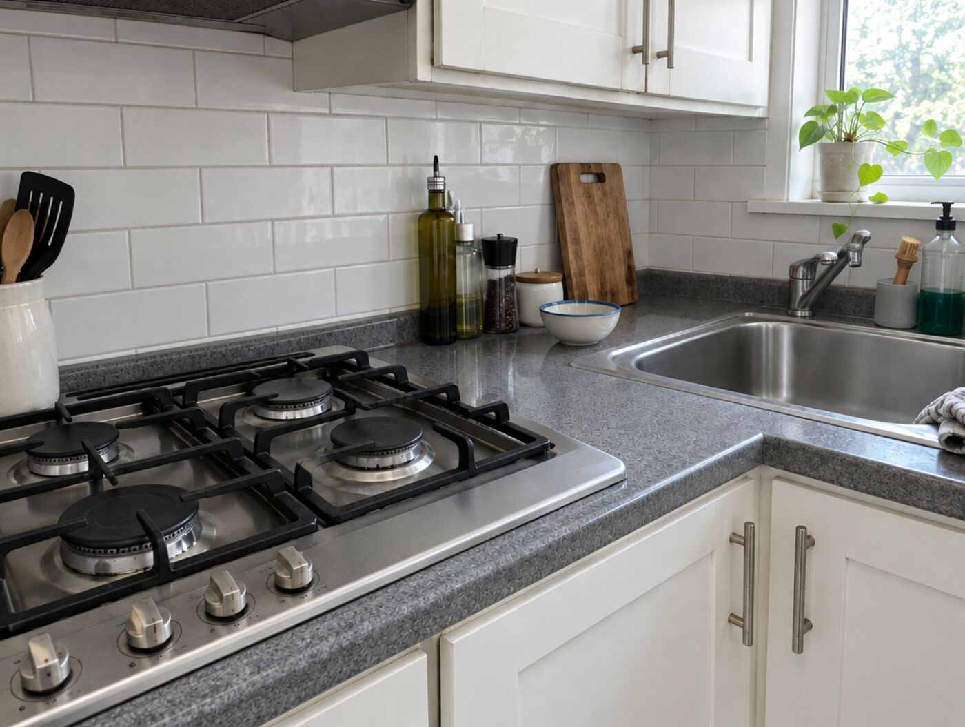 Spotless kitchen after a deep clean