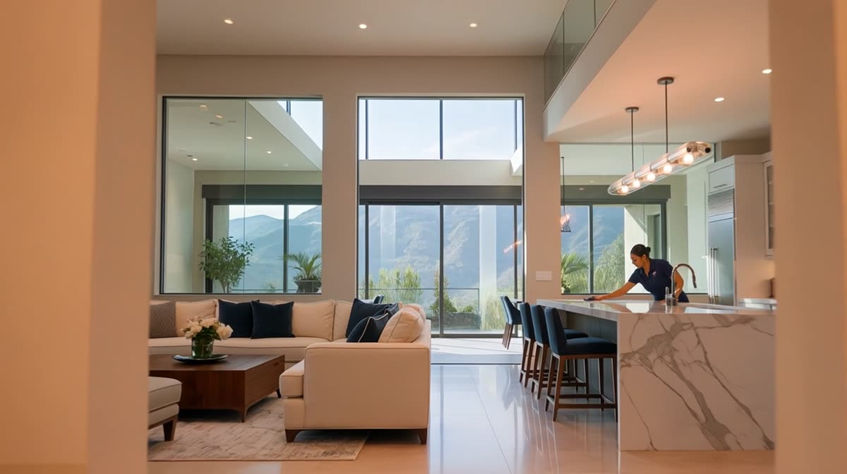 Clean, bright living room